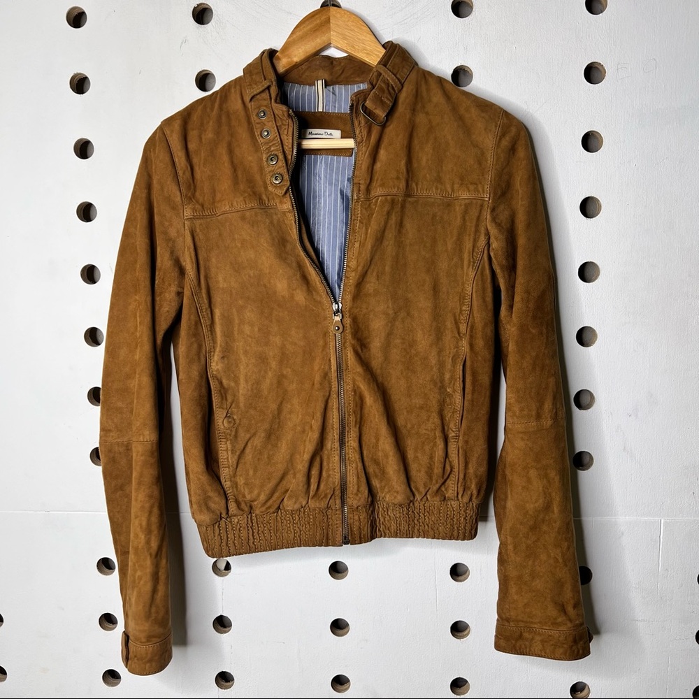 Massimo Dutti Full Zip Bomber Jacket Medium